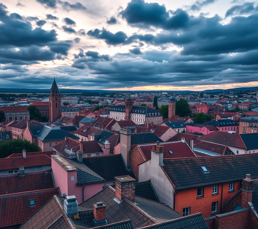 Toits de Nice dans les Alpes-Maritimes